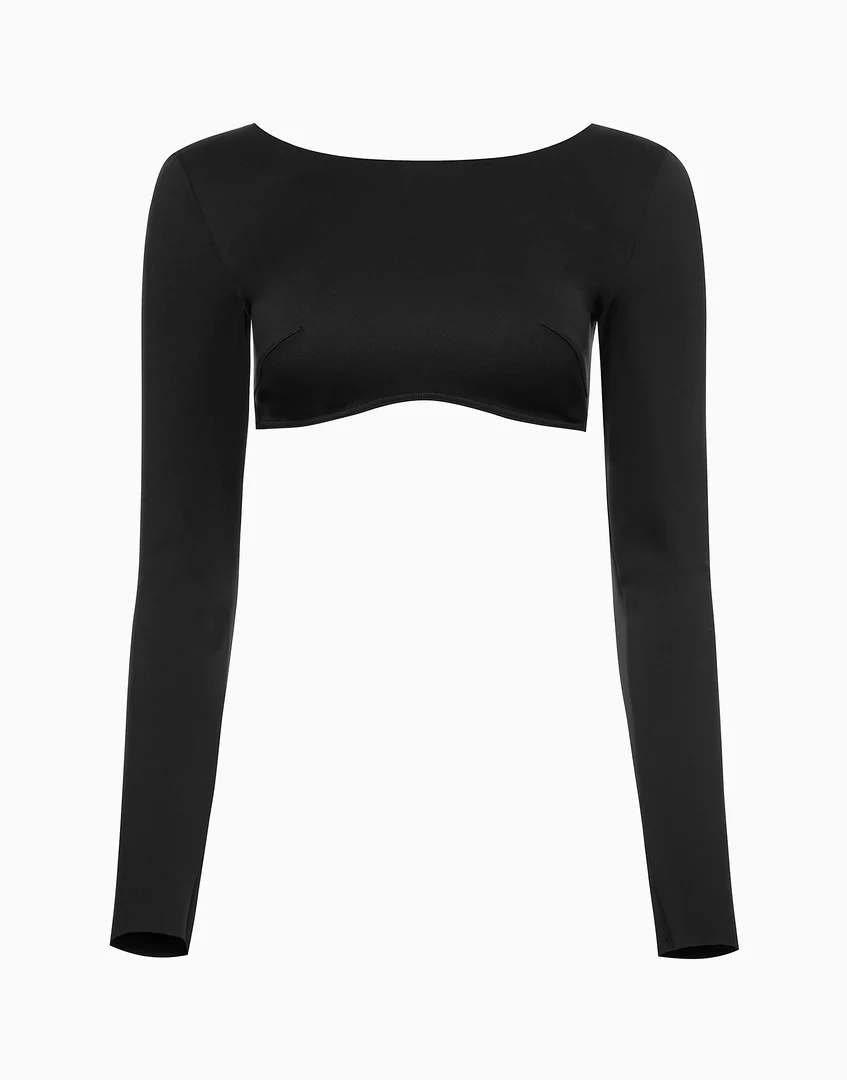 Crop top con maniche lunghe CD678 - Image 3