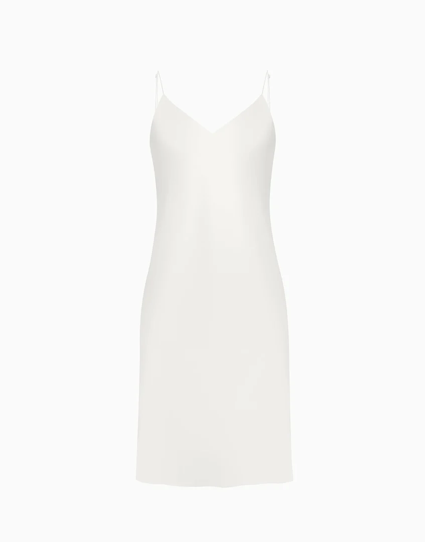 Sottoveste con spalline in seta PD267 - Image 5