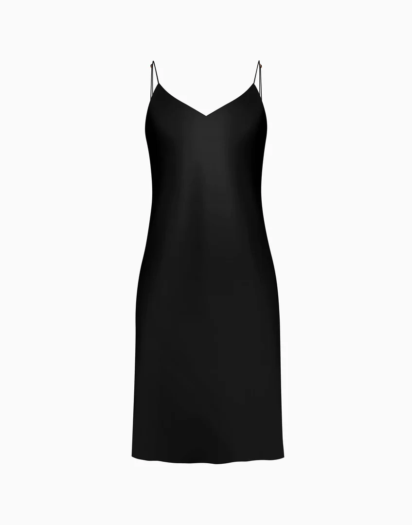 Sottoveste con spalline in seta PD267 - Image 5