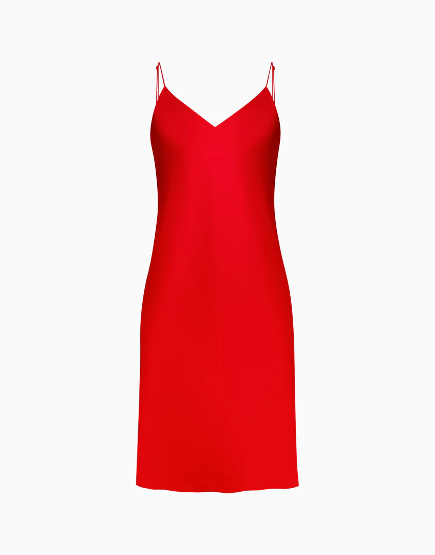 Sottoveste con spalline in seta PD267 - Image 4