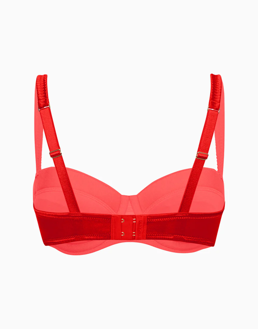 Un reggiseno a balconcino con coppe morbide ed imbottitura in spugna in seta CD377 - Image 6